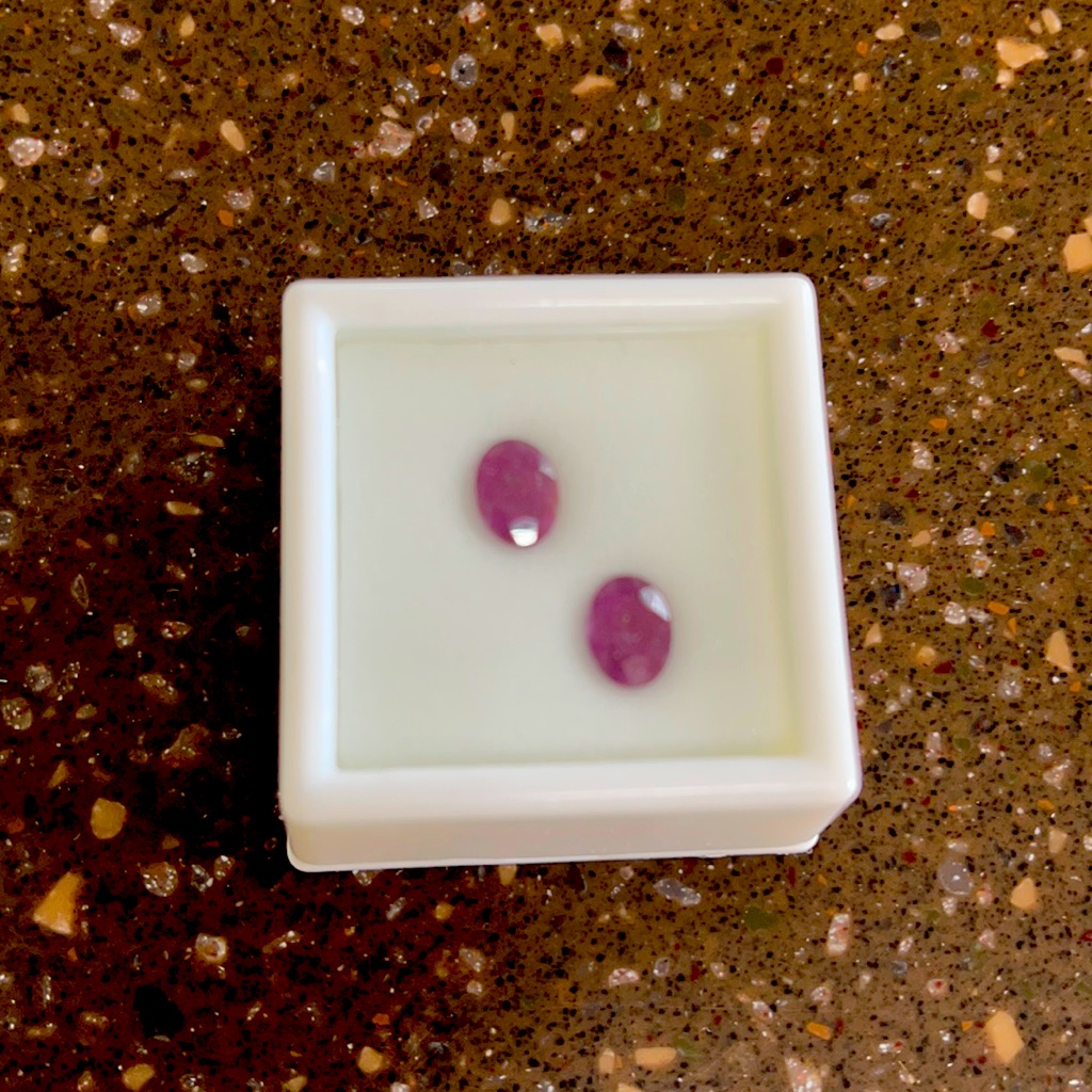 Ruby Matching Ovals